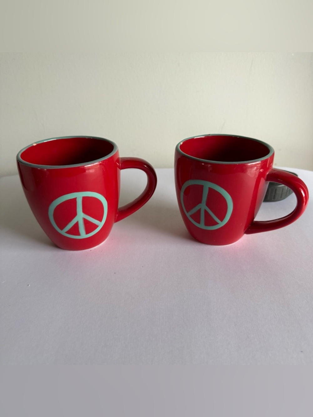 Sundance Catalog Peace Sign
Mugs. Set of 2